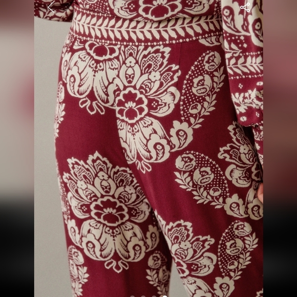 Sezane Christiano Ornanmental Print Trousers - Picture 4 of 5